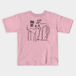 Funny Skinny Pups Greyhound Galgo Kids T-Shirt